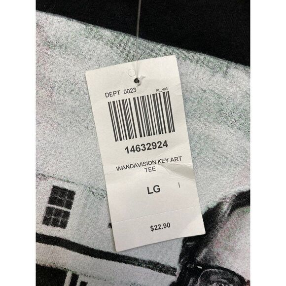 Marvel WandaVision Static Poster T-shirt Men Large Black NWT - Picture 4 of 6